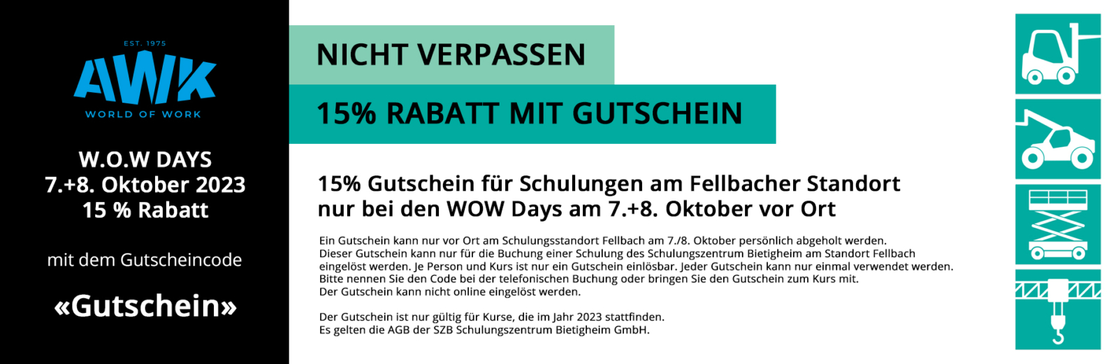 Schulungszentrum zum Erwerb des Gabelstaplerfahrerführerschein / Staplerschein in Bietigheim